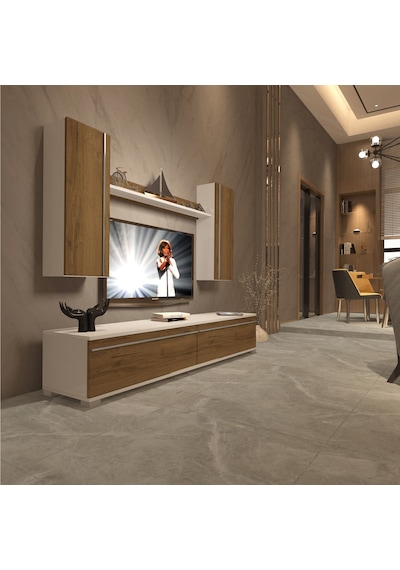Decoraktiv Eko 5d Mdf Std Tv Ünitesi Tv Sehpası Beyaz - Pera