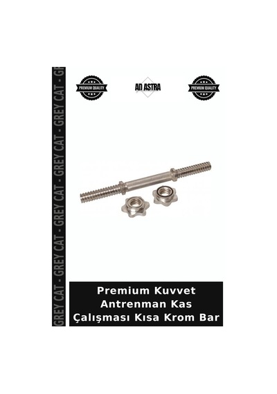 Premium Kuvvet Antrenman Kas Çalışması Kısa Krom Bar
