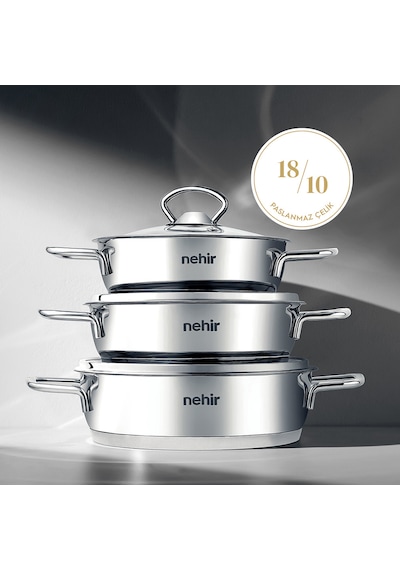Deluxe 106 Parça Paslanmaz Çelik Çeyiz Seti Gümüş