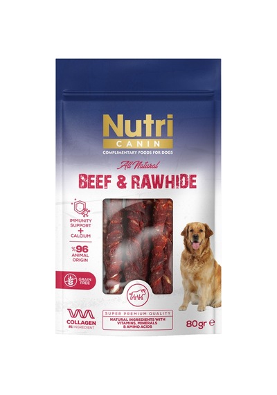 Beef & Rawhide Sığır Etli Burgu Kemik 80 Gr
