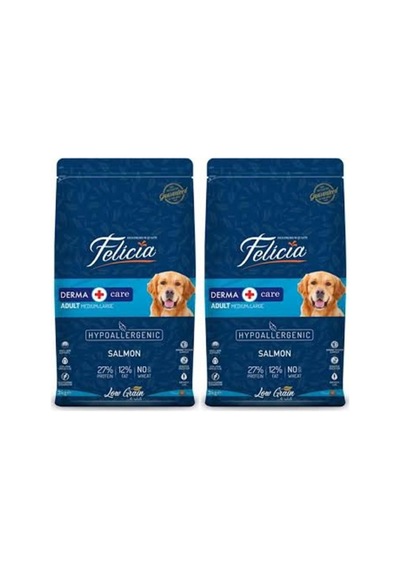 Derma Care Adult Orta Büyük Irk Köpek Maması, Somonlu, Az Tahıllı, 3 Kg X 2 Adet