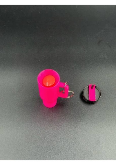 Lipstick Ruj Saklayıcı Termos Model - Anahtarlık Pembe