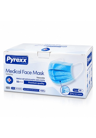 Medikal 50pcs Siyah Cerrahi Yüz Maskesi 5690