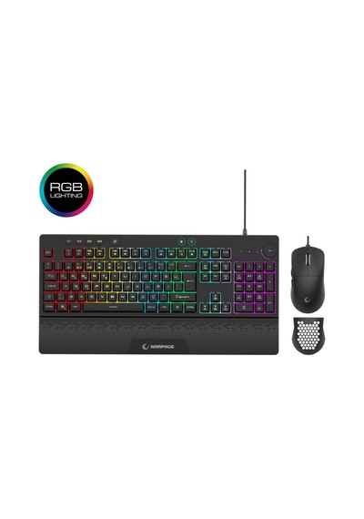 Rampage Eclipse Siyah Usb Rgb Aydınlatmalı Q Gaming 4 Tuş Makrolu Oyuncu Klavye Mouse Set Diğer