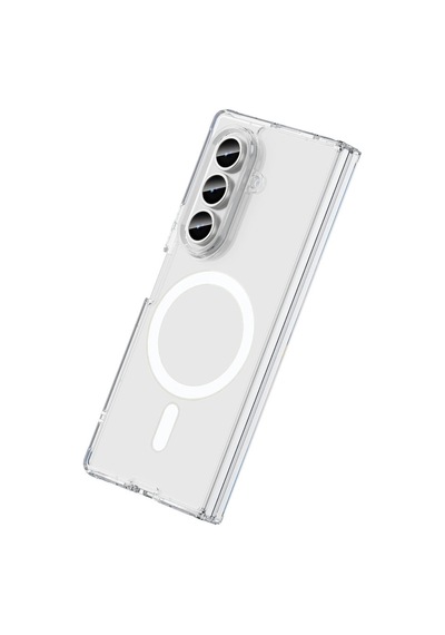 Samsung Uyumlu Galaxy Z Fold 7 Kılıf Magneticsafe Şeffaf Silikon - Şeffaf 0.2M-Çok Renkli