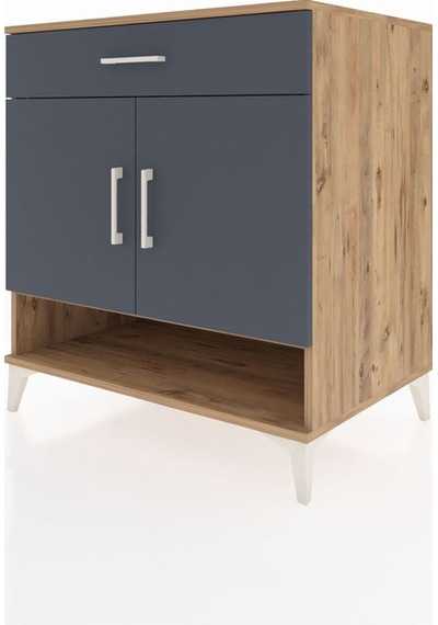 Kronos Şifonyer 2 Raflı Tek Çekmeceli 2 Kapaklı 88x59x96 Çam-... Çam