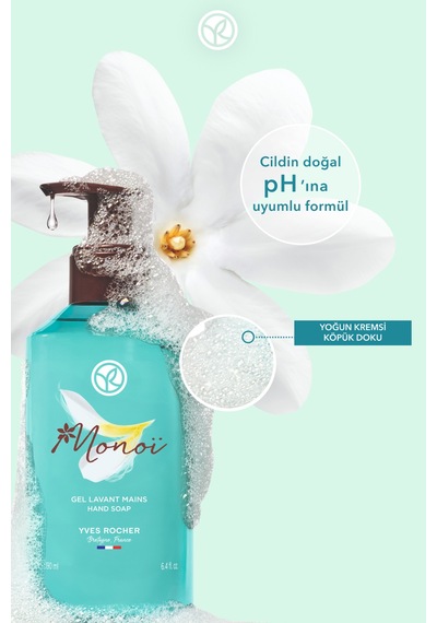 Yves Rocher Monoi Nemlendirici Sıvı Sabun- Tüm Ciltler- Monoi De Tahiti- Sls, Sles İçermez-vegan-190ml