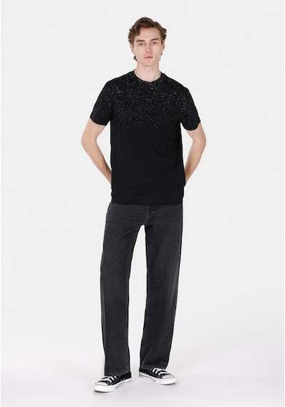 Colin's Colins Regular Fit Yuvarlak Yaka Baskılı Erkek Siyah Kısa Kol Tişört Cl1073091 Cl1073091 Q1.v1 Blk Siyah