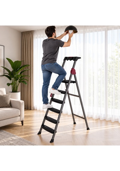 5+1 Basamaklı Metal Merdiven 150kg.taşıma Diğer