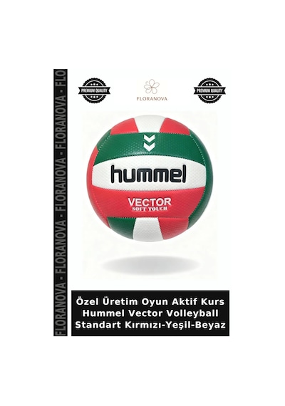 Özel Üretim Oyun Aktif Kurs Hummel Vector Volleyball Standart Kırmızı-yeşil-beyaz Çok Renkli