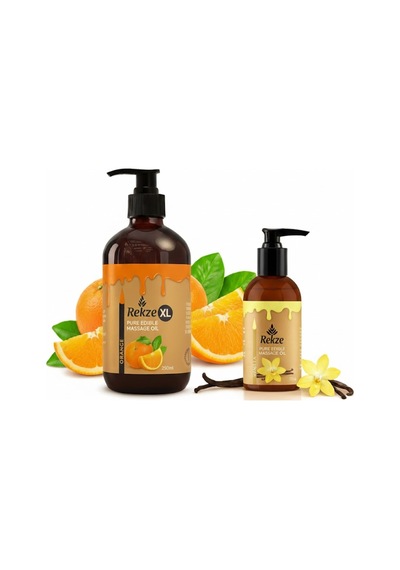 Portakal 250ml & Vanilya 120ml Masaj Yağı Seti %100 Doğal Yenilebilir Etkili. - 807939395