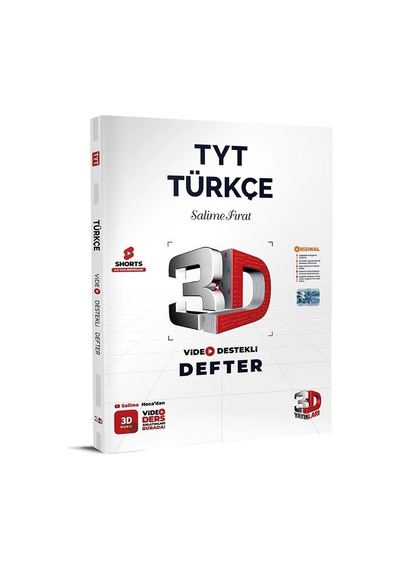 TYT Türkçe Video Destekli Defter 2024  -  Salime Fırat  -  3D Yayınları