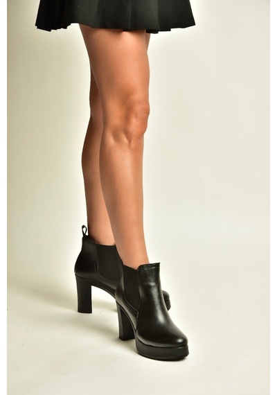 Fox Shoes Z996291509 Siyah Kalın Topuklu Kadın Bot