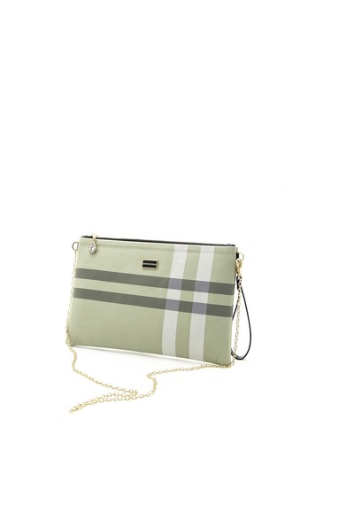 Silver Polo Sp1034 Kadın Portföy & Clutch Ekose A.yeşil-kemik