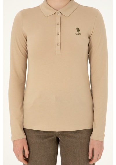 U.S. Polo Assn. Kadın Kum Basic Sweatshirt 50297906-VR085
