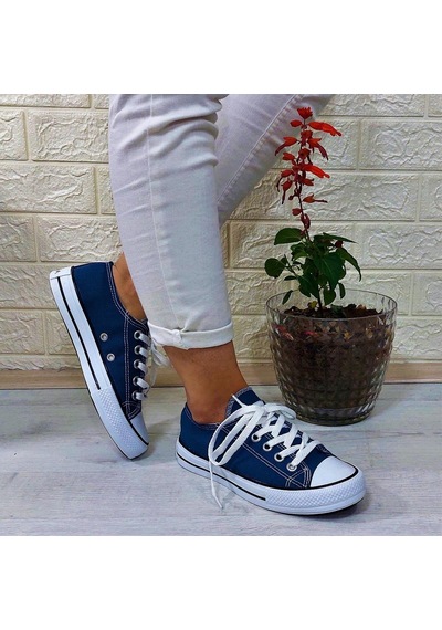 Fiyra 554 Kot Mavi Kısa Unisex Sneaker Keten Spor Ayakkabı 001