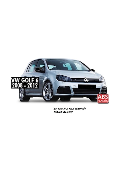 Golf 6 2009-2012 Batman Yarasa Ayna Kapağı Piano Black