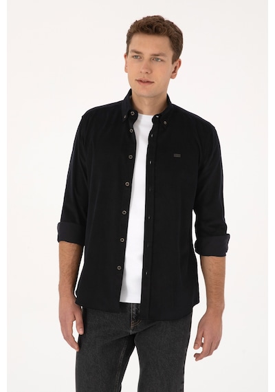 U.s. Polo Assn. Erkek Siyah Gömlek Desenli 50315915-vr046 Sıyah