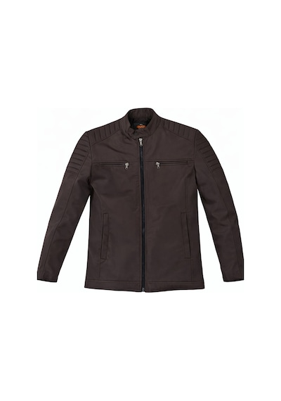 Mero Life Erkek Kahverengi Su Ve Rüzgar Geçirmez Slim Fit Astarlı Mevsimlik Mont