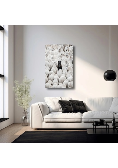 Siyah Asalet Cam Tablo Siyah Temalı Modern Duvar Dekoru 50x70 C
