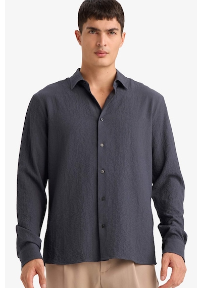 Defacto Modern Fıt Polo Yaka Dokuma Uzun Kollu Gömlek D7246ax26spgr499 Gri-gr499 Defacto Modern Fıt Polo Yaka Dokuma Uzun Kollu Gömlek D7246ax26spgr499 Gri-gr499