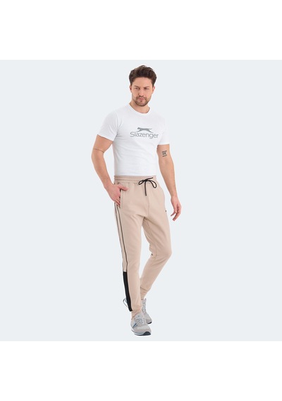 Slazenger VALARY Erkek Cepli Dar Paça Bej Eşofman Altı