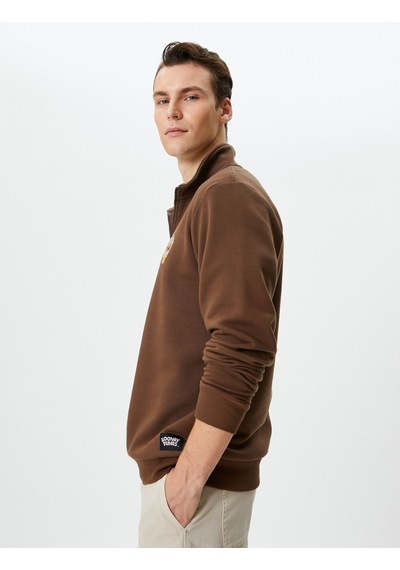 Koton Tazmanya Canavarı Sweatshirt Yarım Fermuarlı Lisanslı Baskılı Şardonlu Kahverengi 4wam70363mk Kahve Koton Tazmanya Canavarı Sweatshirt Yarım Fermuarlı Lisanslı Baskılı Şardonlu Kahverengi 4wam70363mk Kahve