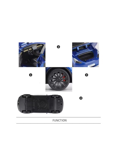 Tesla Model Y Diecast Model Araba 1:24 Diecast Döküm Tesla Yeni Model Sesli Işıklı Şarj İstasyonlu