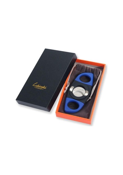 Lubinski Plastik Standlı Puro Kesici Siyah/mavi 60 Ring