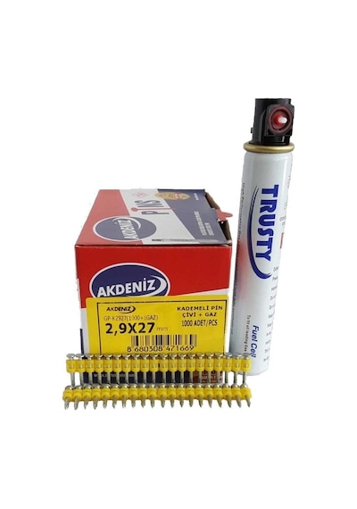 Akdeniz Gazlı Beton Çivi Çakma Makina Için Yedek Çivi 2.9 X 27 Mm