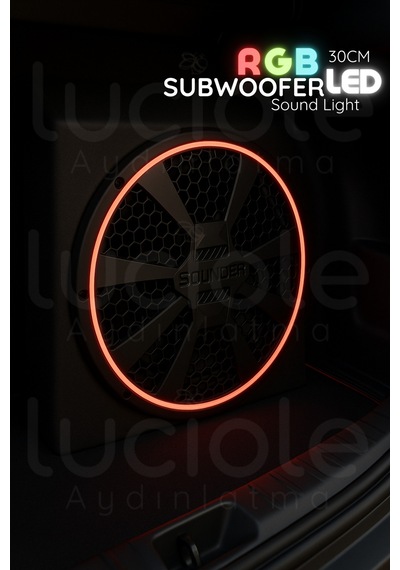 Onerous 30 Cm Rgb Led Hoparlör Kapağı, Uzaktan Kumandalı Çok Renkli