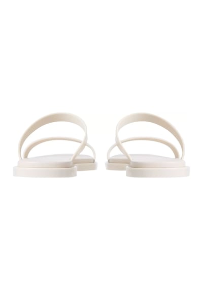 Kadın Ck Double Bar Slide Terlik - Ekru Turtle Dove
