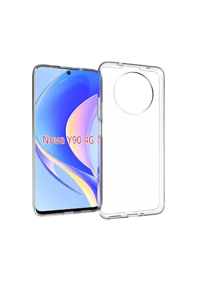 Zore Huawei Nova Y90 Kılıf Nvth Süper Silikon Kapak - Renksiz