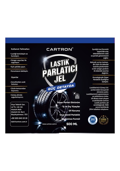 Cartron Lastik Parlatıcı Jel 500 Ml