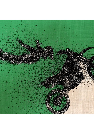 Gösteri Yapan Motokrosçu Kanvas Tablo 50 X 70
