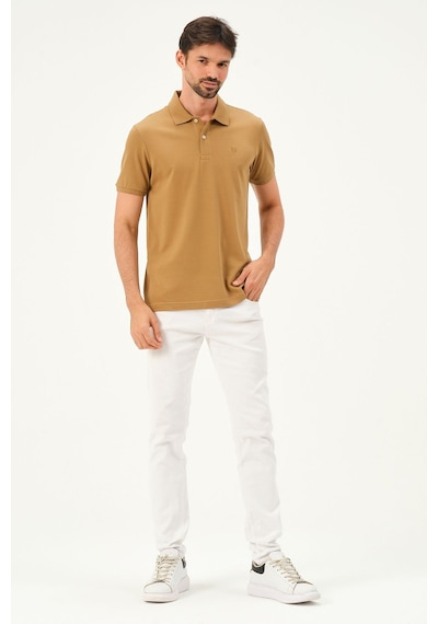 Classıc Pamuk Regular Comfort Erkek Polo Yaka Tişört Camel