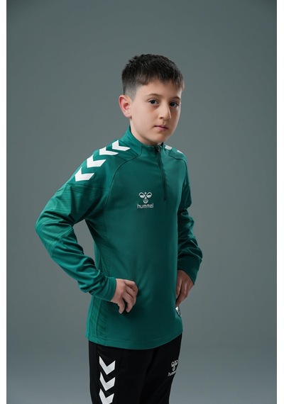 Hummel Line Antrenman Eşofman Üstü Yeşil Çocuk
