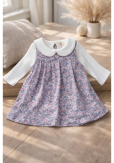 Uğur Bebe Yumuşacık Gri Renk Çiçekli Elbise & Bebe Yaka Fitilli Body Kombin %95 Pamuk Bayramlık Kız Çocuk Gri Gri Uğur Bebe Yumuşacık Gri Renk Çiçekli Elbise & Bebe Yaka Fitilli Body Kombin %95 Pamuk Bayramlık Kız Çocuk Gri Gri