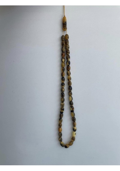 Doğal Kaya Damla Kehribar Tesbih 45lik 9,1x6,6mm 11,20 Gram