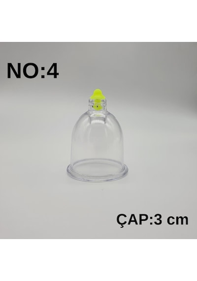 Hacamat & Masaj Kupası No:4 Silikon Tıpalı 100 Adet