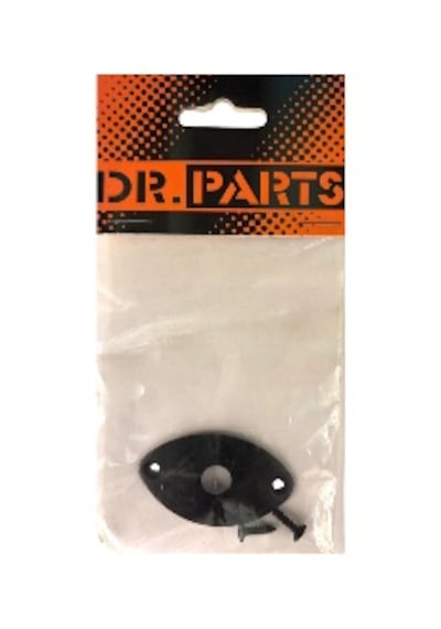Dr. Parts Jp1/bk Siyah Oval Metal Jack Plakası