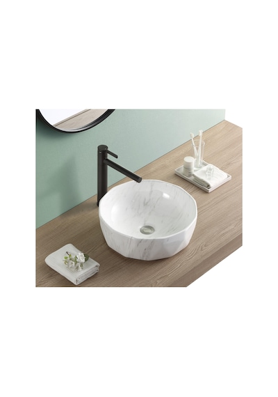 Puroser Ege Grey Tezgah Üstü Çanak Lavabo