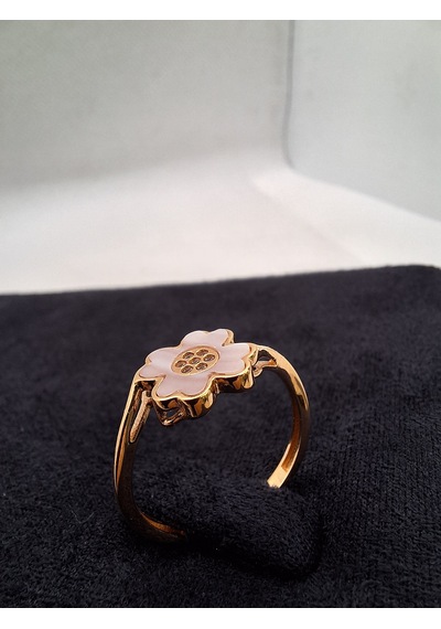 Yonca Mineli Rose 14 Ayar Yüzük