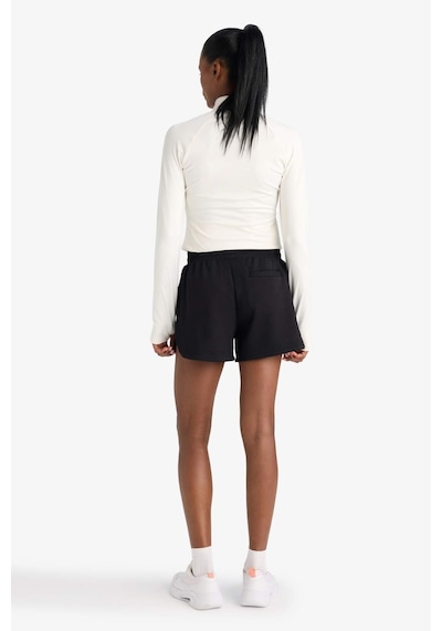 DeFactoFit Standart Fit Sporcu Kısa Paça Modal Şort E2933AX25SMBK81 Siyah
