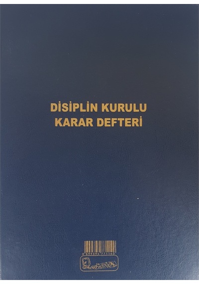 Kocaoluk Disiplin Kurulu Karar Defteri Cilt Kapak 100 Yp