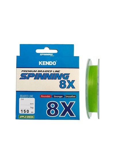 Kendo Spinning 8x Fighting 150mt 0,21mm Apple Green Örgü İp Misina