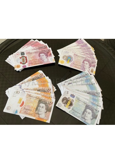 200 ADET KARMA 5-10-20-50 STERLİN BANKNOT POUND PARA GEÇERSİZ