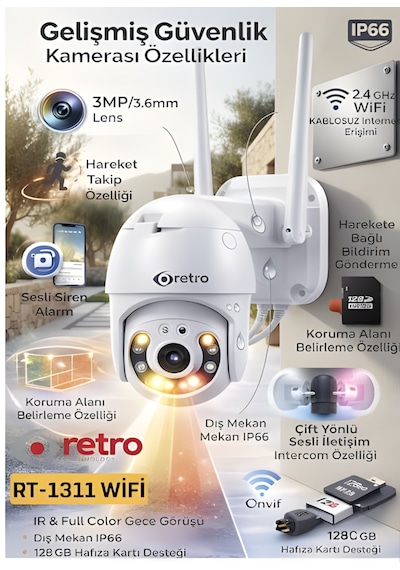 Rt-1311a-wf Wifi Smart 3mp Pt Kamera