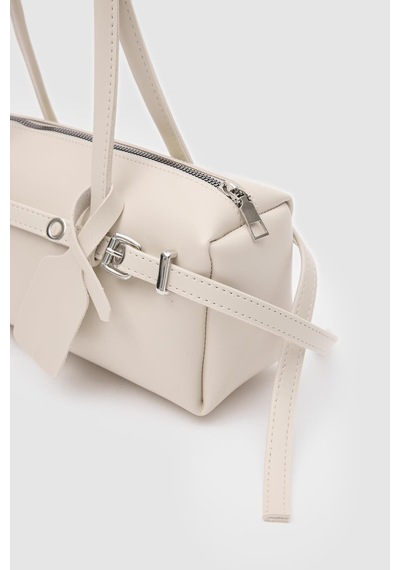 Shule Bags Boop Baget Çanta Krem Krem