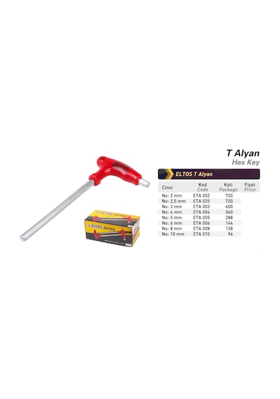 Eltos T Alyan 8 Mm T Tipi Allen Eta 008 N11.9064